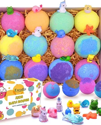 Bath Bombs for Kids with Toys Inside Surprise Bubble Bath Fizzies Vegan Essential Oil Spa AK244